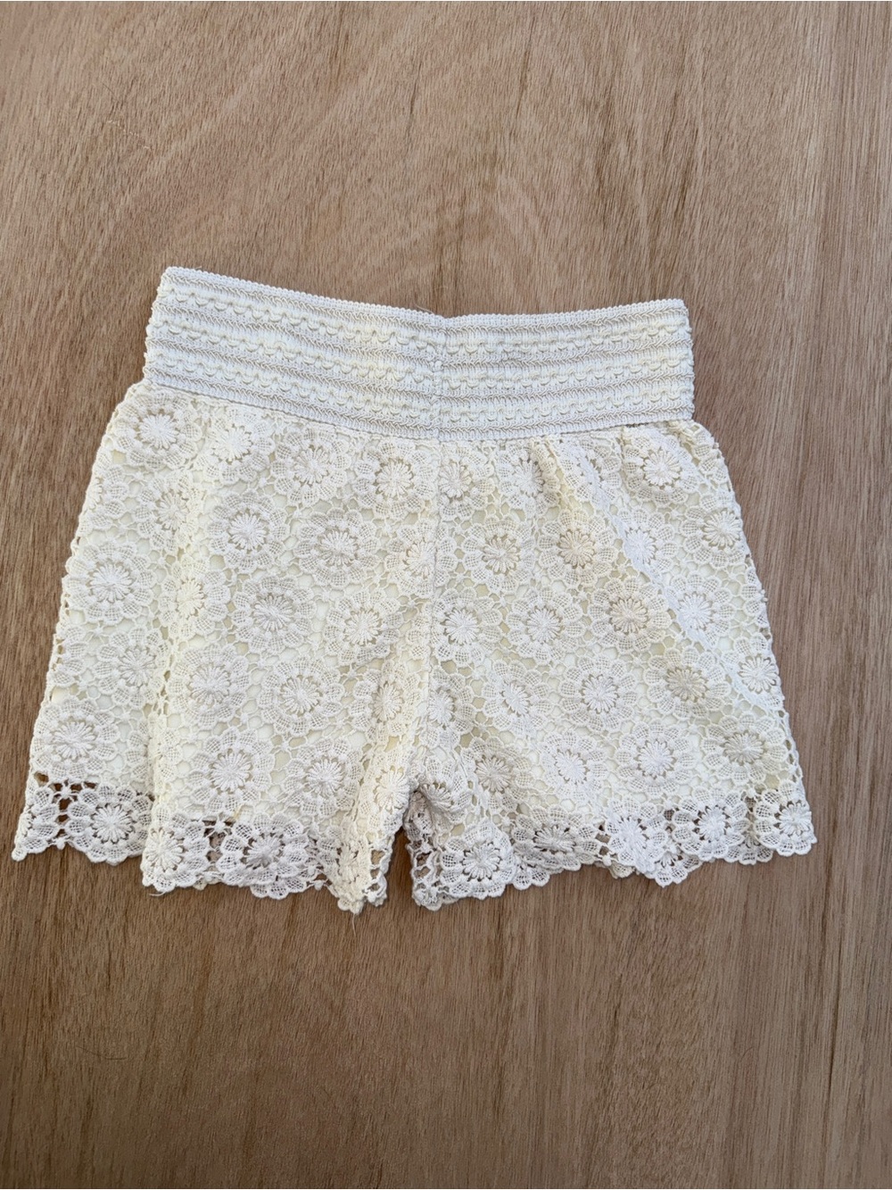 Cottagecore Waist Crochet Shorts by Be.You.tiful Women's 2 Fully Lined Dainty